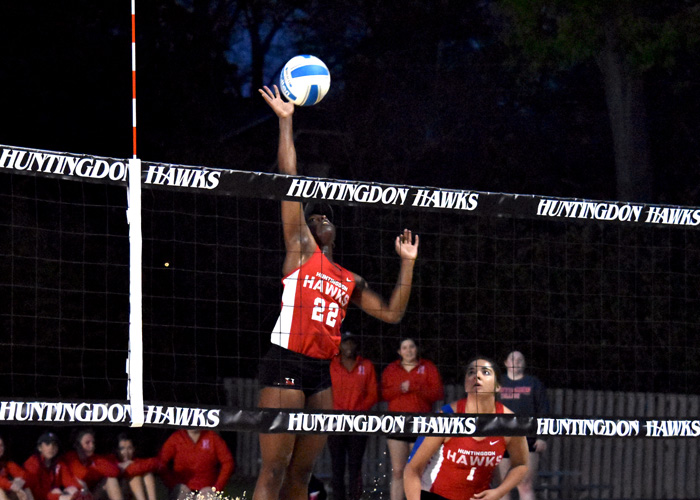 Audrianna Hargitt had 12 kills and seven digs in Tuesday's loss to Webber International. (Photo by Wesley Lyle)
