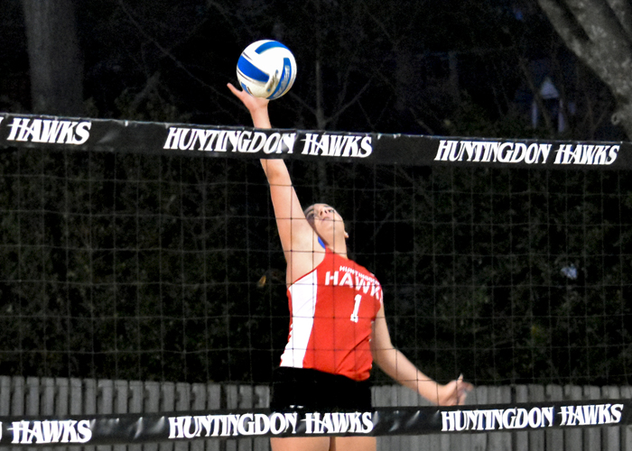 Shelby Young teamed with Alexis Creasman to pick up a win in the No. 2 match against Warner University. (Photo by Wesley Lyle)