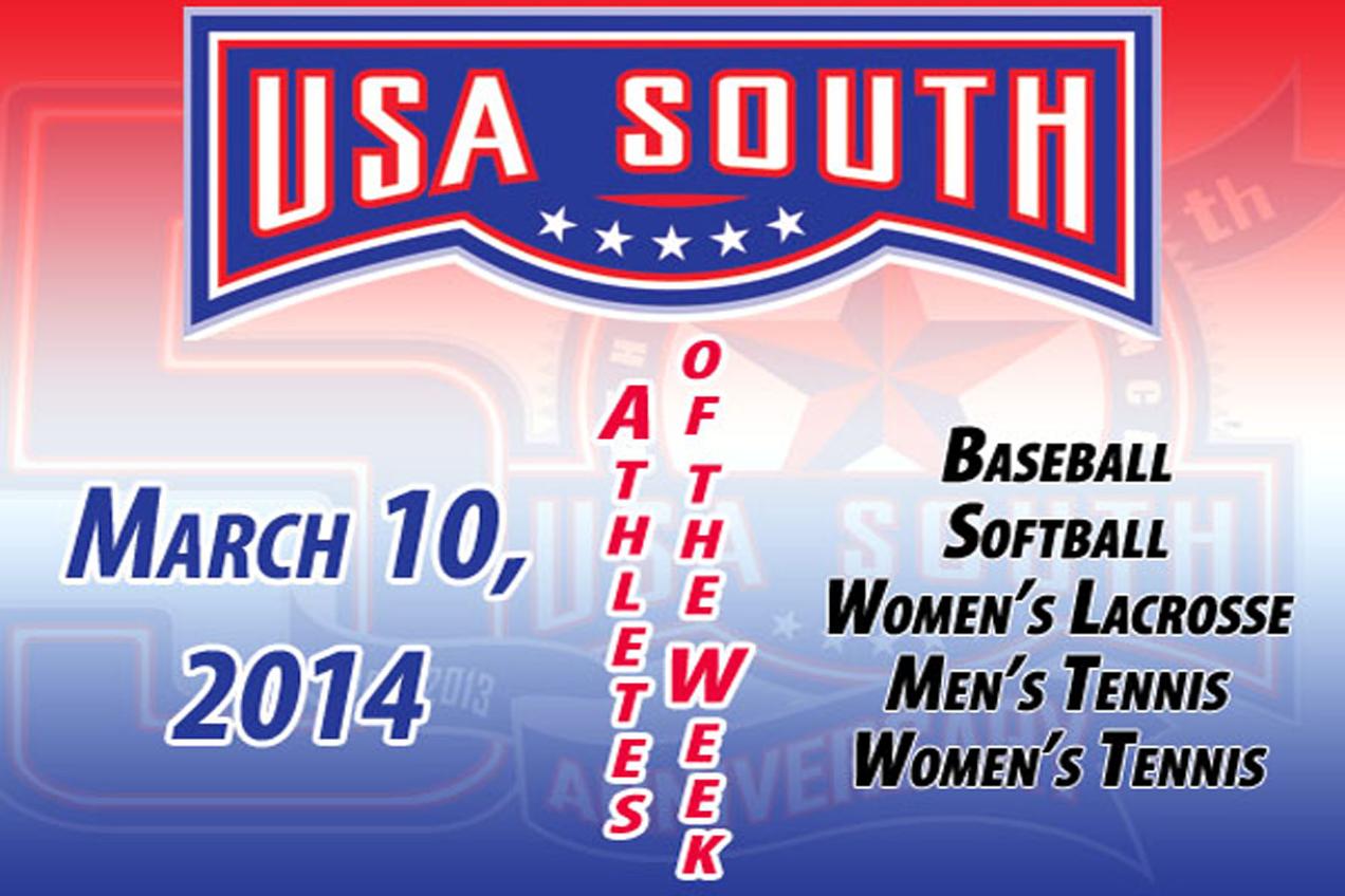 Three Hawks recognized as USA South Athletes of the Week