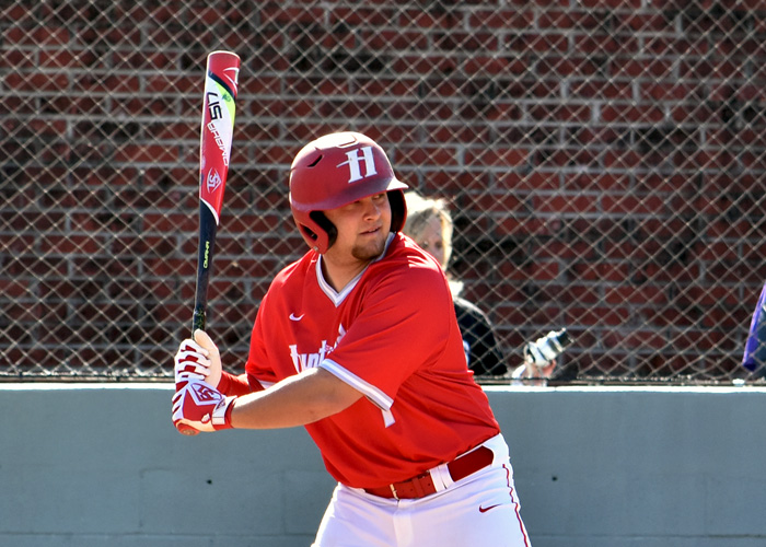 Taylor Fought was 2-for-4 with two RBIs, including a solo home run, in Wednesday's loss to Maryville in the first round of the conference tournament. (Photo by Wesley Lyle)