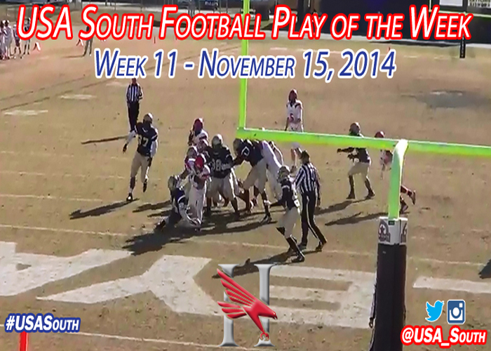 Iwaniec's TD Run Earns Week 11 USA South Football Play of the Week