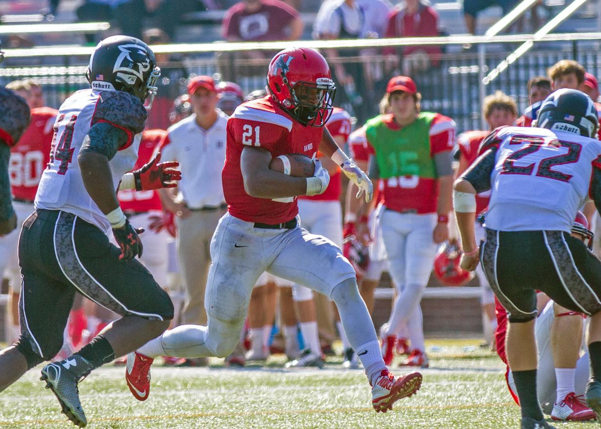 Sophomore Jay Ware rushed for 185 yards in the Hawks' 24-17 loss to LaGrange on Saturday. The 185 yards are the third most in a game by a Hawk. (Photo by Christopher Morgan)