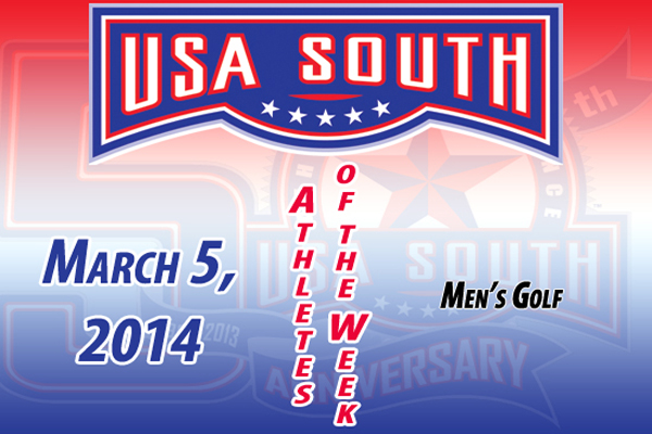 Huntingdon&rsquo;s Thrash earns USA South Golf Rookie of the Week