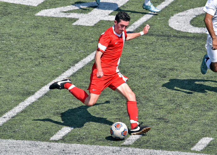 Tyler DeJianne took three shots in the Hawks' 1-0 loss to Piedmont on Saturday. (Photo by Wesley Lyle)