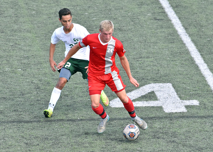Brendon Van Emelen scored the Hawks' only goal in Sunday's loss to Greensboro.