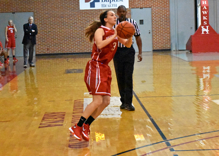 Mackenzie Garmany hit five 3-pointers and scored a career-high 27 points in Saturday's 74-64 win over Averett.