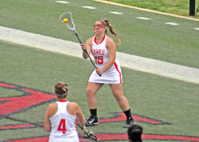 Briana Gress scored two goals in Monday's loss to Hendrix College. (Photo by Wesley Lyle)